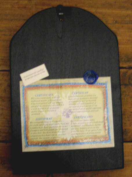 Ikona bizantyjska z certyfikatem
