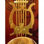 BARDZO ŁADNY ZEGAR WISZĄCY Wahadło z harfą (11045)