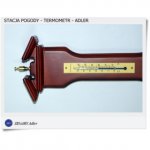 Dostępny drewniany BAROMETR higrometrem i termometrem Adler (65014 )