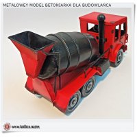 Metalowy model BETONIARKA na prezent dla Budowlańca