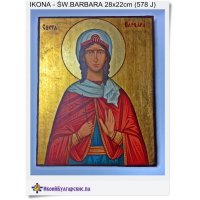 Św. Barbara - Ikona ręcznie malowana 20 x 30 cm 