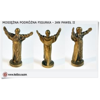 Mosiężna figurka jan Paweł 2